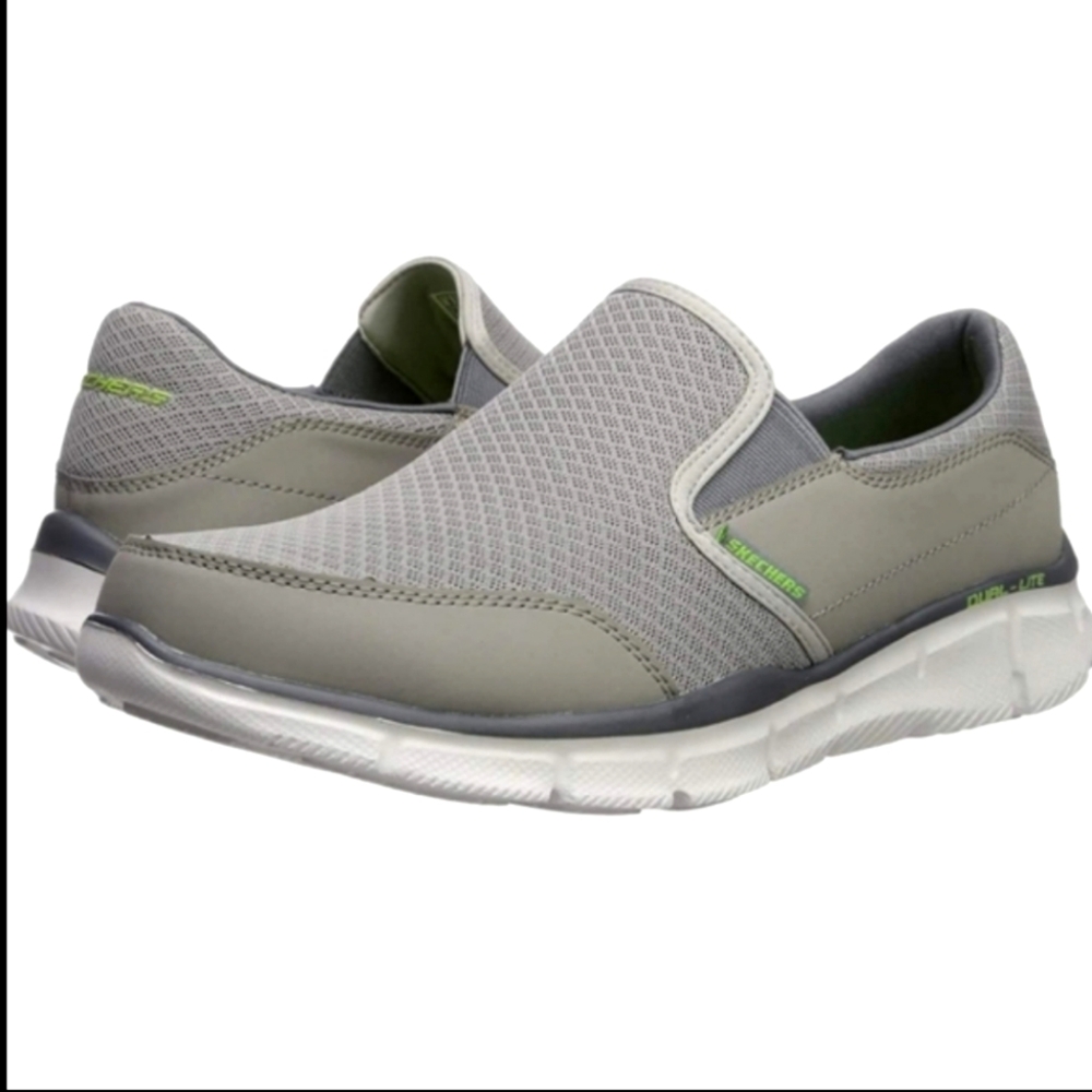 NEW Men's Equilizer Persistent S Slip-On Sneaker Loafers (Grey) - Sketchers